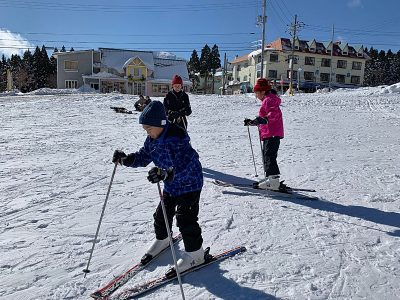 ムスコは初の雪＆スキー
